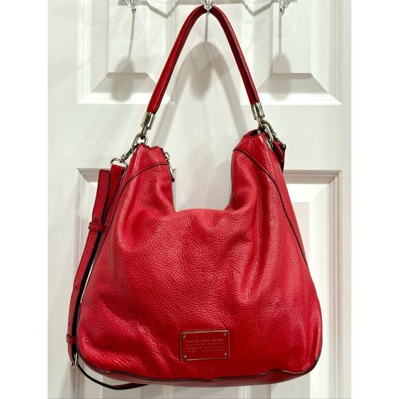 MARC by MARC JACOBS - "Too Hot to Handle" Red Leather Hobo  Shoulder/Crossbody🔥 - Picture 1 of 15